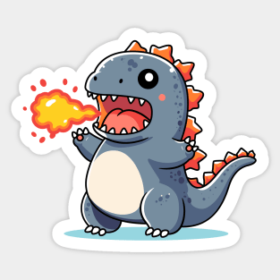 Cute Godzilla Sticker